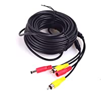 Juego de cables para coche con conector RCA - Cable de alimentación DC opcional 2 en 1 para copia de seguridad del…